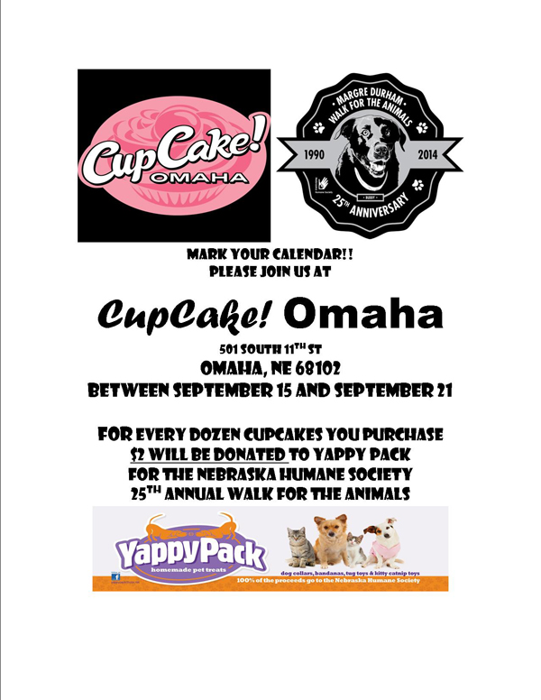 Cupcake Omaha Yappy Pack fundraiser