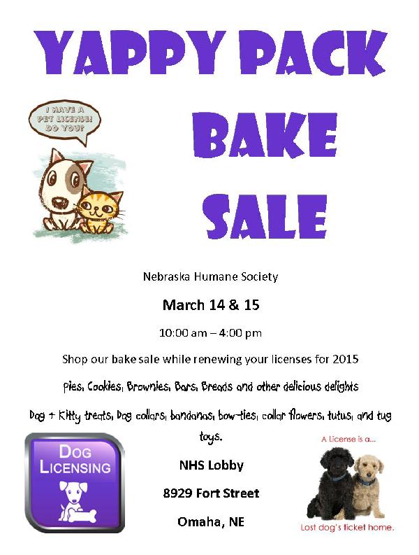 Yappy Pack Bake Sale March 2015
