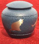 Click here for more information about Private Cremation with Silhouette Cat Urn (Country Blue)